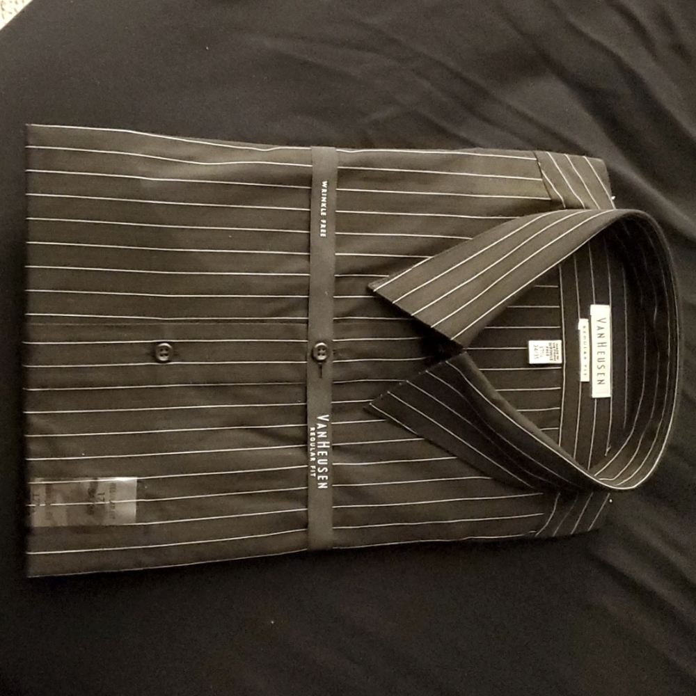 Van Heusen dress shirt.  Ebony.  17.5  34-35